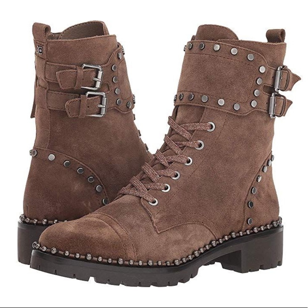 Sam Edelman Jennifer Combat Boots Brown